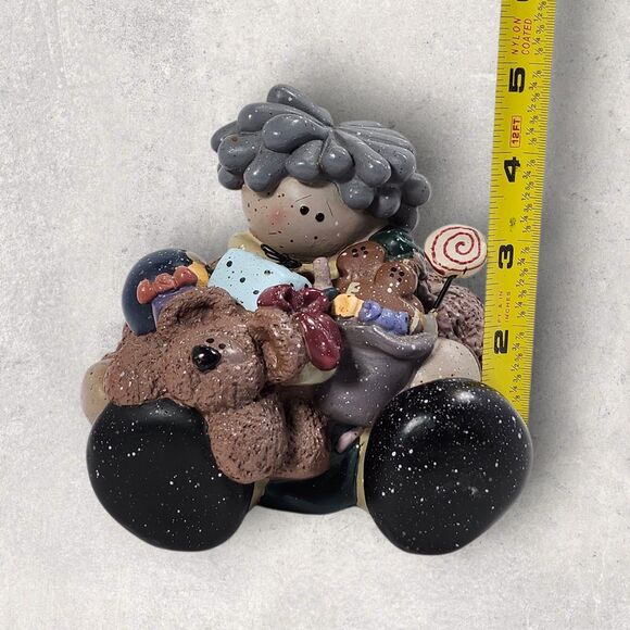 CMI/Henton Decorative Figurine Child with Toys Teddy Bear Retro Vintage Cottage - Picture 10 of 10